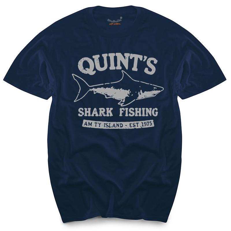 Quints Shark Jaws Inspired Unisexs T Shirt Stephen Spielberg Amity Island Unisexs Top Tees