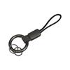 Simulated Leather Keychain With Finger Ring And Adjustable Wrist Strap Trendy Key Holder For Car Keys Organization