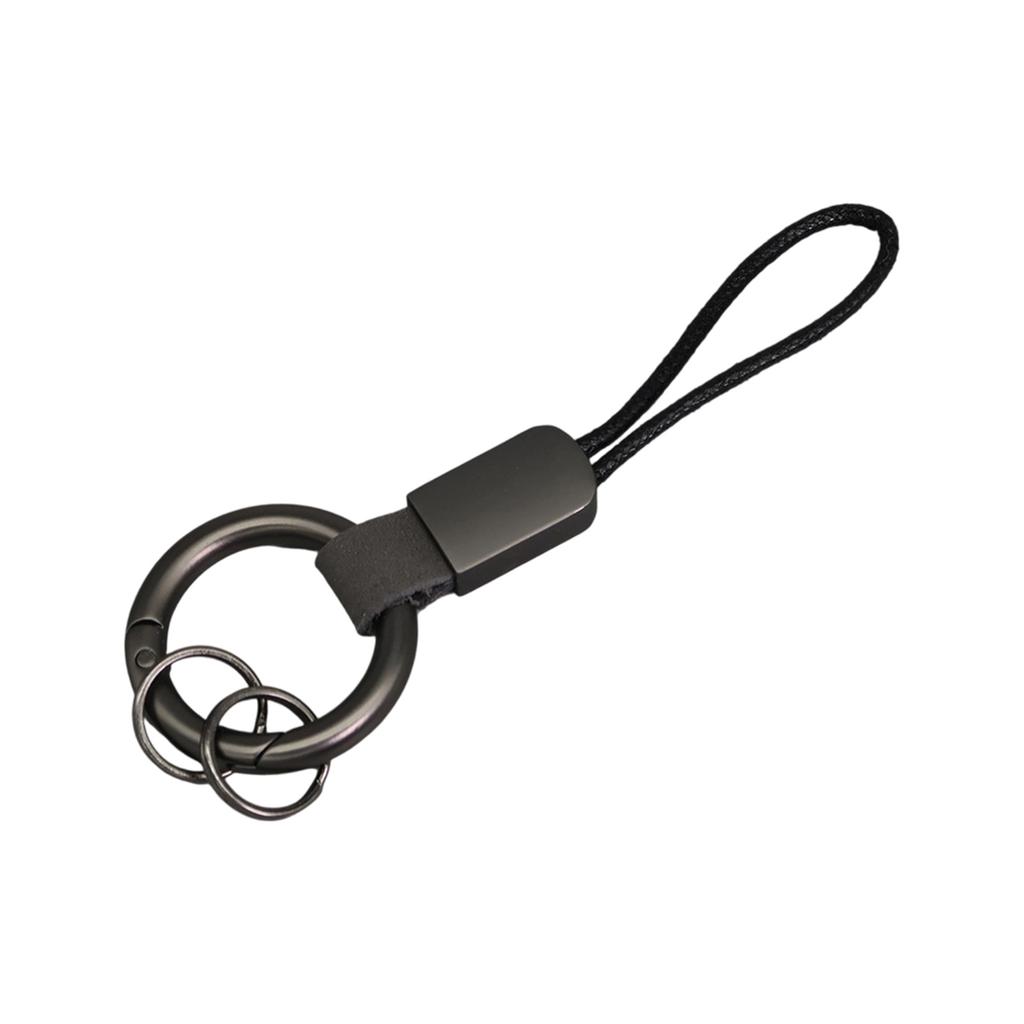 Simulated Leather Keychain With Finger Ring And Adjustable Wrist Strap Trendy Key Holder For Car Keys Organization