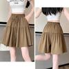 Korean-Style High Waist Slimming Skort - Elastic, Lazy Fit, Versatile, Summer Casual, Five-Point Shorts