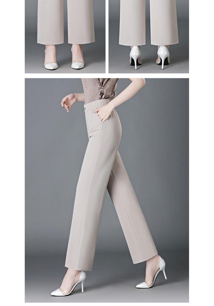 Plus Size Elastic Waist Casual Pants for Middle-aged and Elderly Women