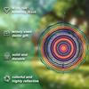 Vibrant 10 Inch Metal Hanging Wind Spinner Colorful Garden Decor Rotating Wind Chime for Outdoor Balcony Patio Perfect Gift for Family Friends