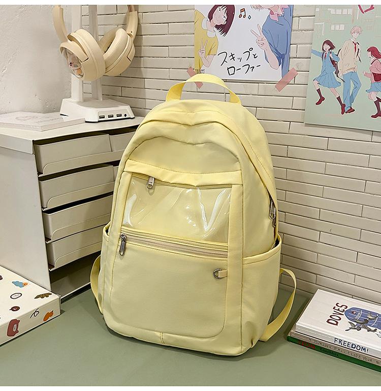 School Bag Summer Korean Ins Sweet Girl Transparent Pain High Value Junior High School