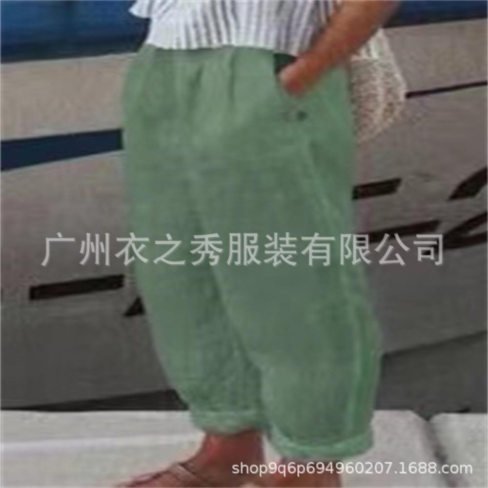 Retro Versatile Cotton Linen Casual Pants, High Waist Slimming Plus Size Loose Trousers, Breathable Ladies Daily Bottoms
