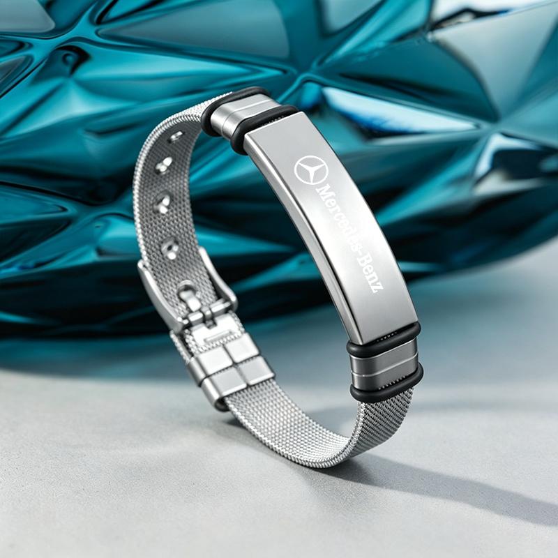 D7Adjustable Stainless Steel Bracelets Bracelet Women Men Gift for Mercedes Benz W212 W213 W214 W210 GLK GLS W203 W204 W211 A200