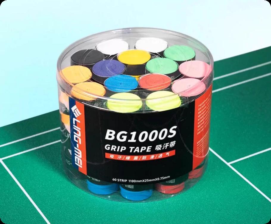 Lingmei BG1000S Anti-Slip Sweat-Absorbent Badminton Racket Grip Tape, Mixed Colors