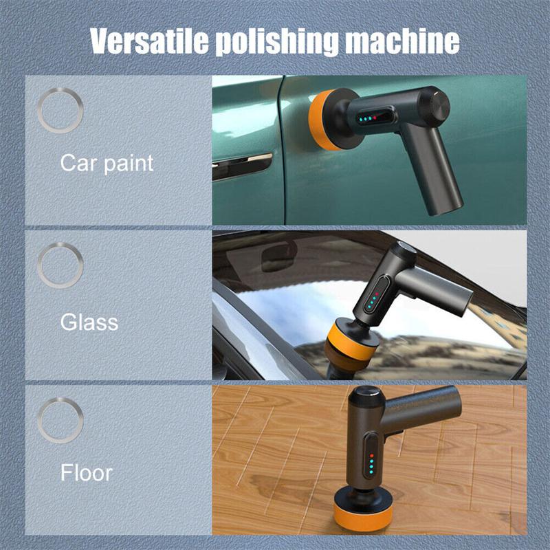 Cordless Electric Car Polishing Machine USB Rechargeable Polisher for Car Body Cleanig Waxing Repair 2000 Rpm