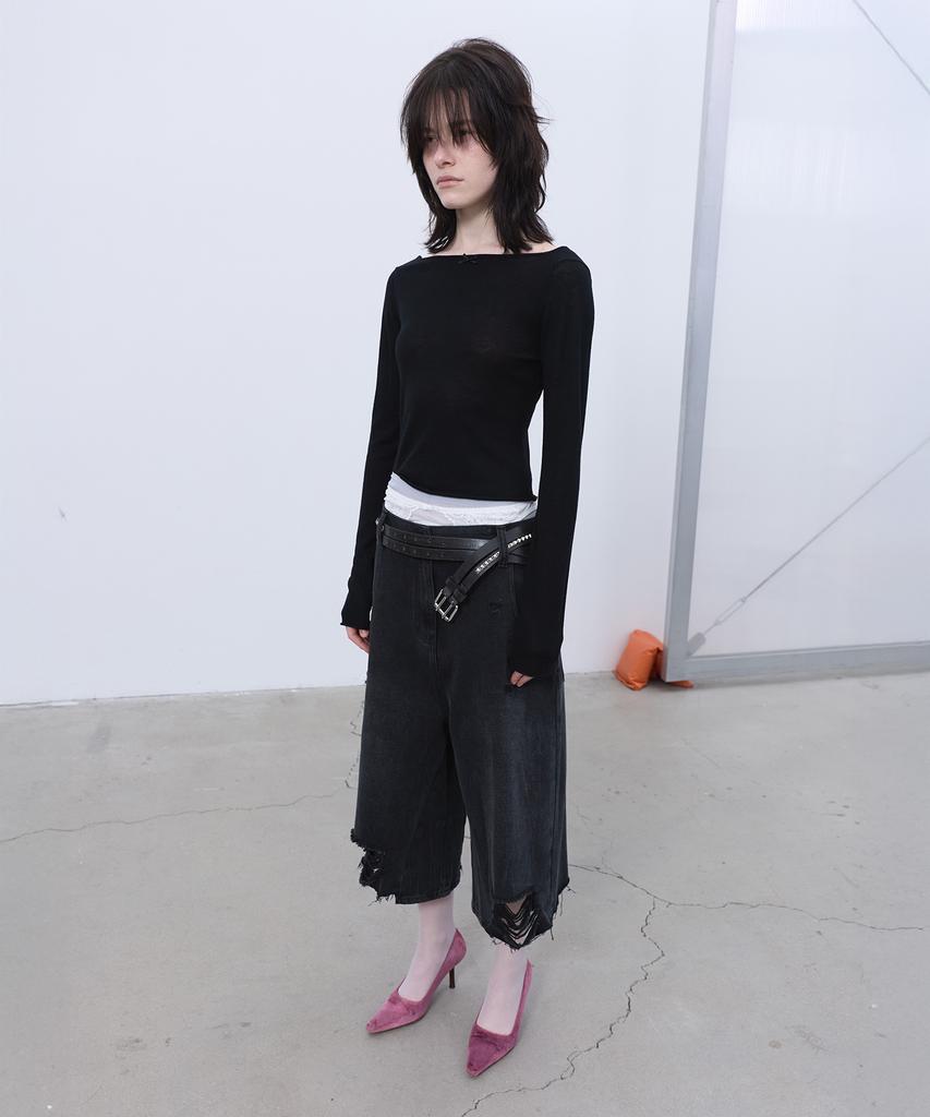 LCDC™ Two-Way Knit Top (Black)