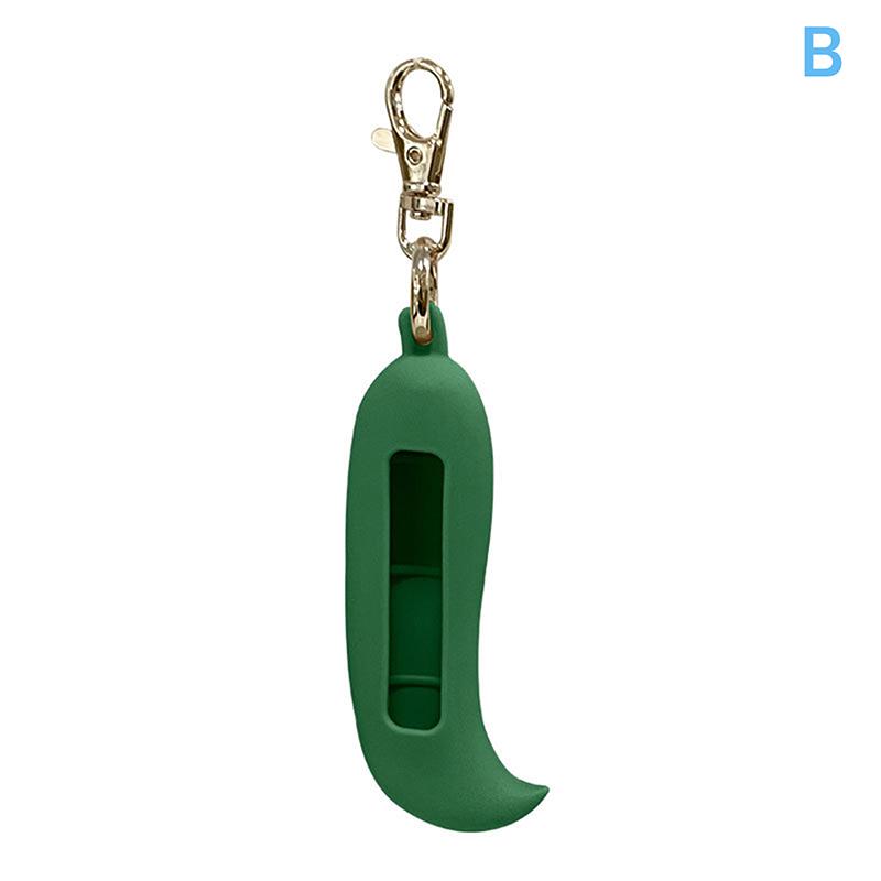 Lipstick Silicone Case Creative Capsule Lipstick Cover Keychains Anti Drop Portable Protective Cover For Cosmetic Makeup Holder