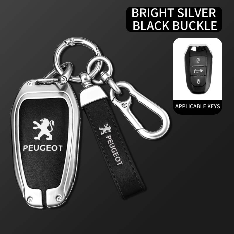 2026 Hot Car Sticker Zine Alloy Car Remote Key Case Shell Cover Protection Fob For Peugeot 308 408 508 2008 3008 4008 5008 Keyle