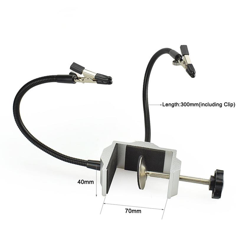 NEWACALOX Table Clamp Soldering Helping Hand Welding PCB Holder Third Hand Tool Soldering Station for SMD Welding Repair Tool