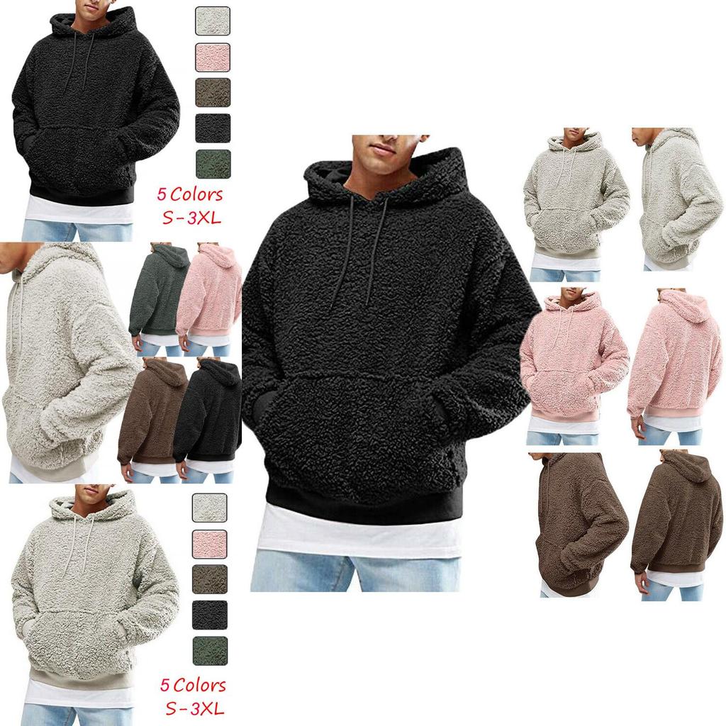 Herren Winter Flauschiger Hoodie Pullover Stilvolles Fleece Sweatshirt für Ultimative Wärme