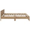 Bed Frame with Headboard Artisan Oak 200 x 200 cm