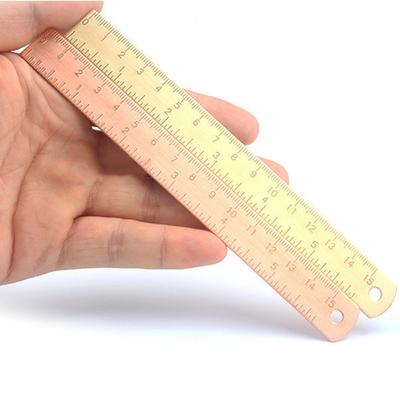 Stationery Students for School Office Drawing Ruler Brass Straight Ruler Learning Measuring Ruler
