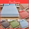 Solid Color Floral Pattern Plush Bedspread Set Mattress Full Protective Cover