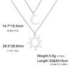 Sun Moon Pendant Necklace Women Fashion Stainless Steel Clavicle Chain Jewelry Gift for Friends New Arrival