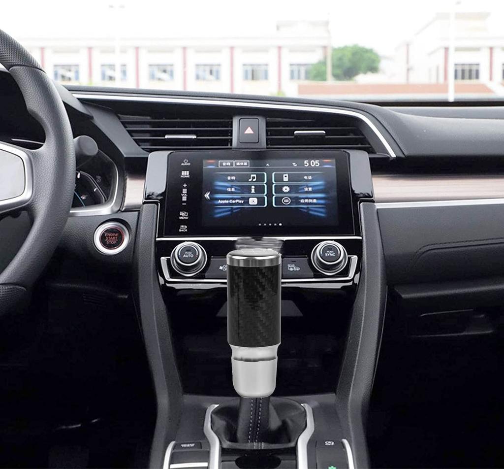 MUTKEI Aluminum Shift with 3 Carbon Compatible with Automatic and Manual Transmission Universal Knob, 5-Speed/6-Speed, Adapters, Fiber, Vehicles,