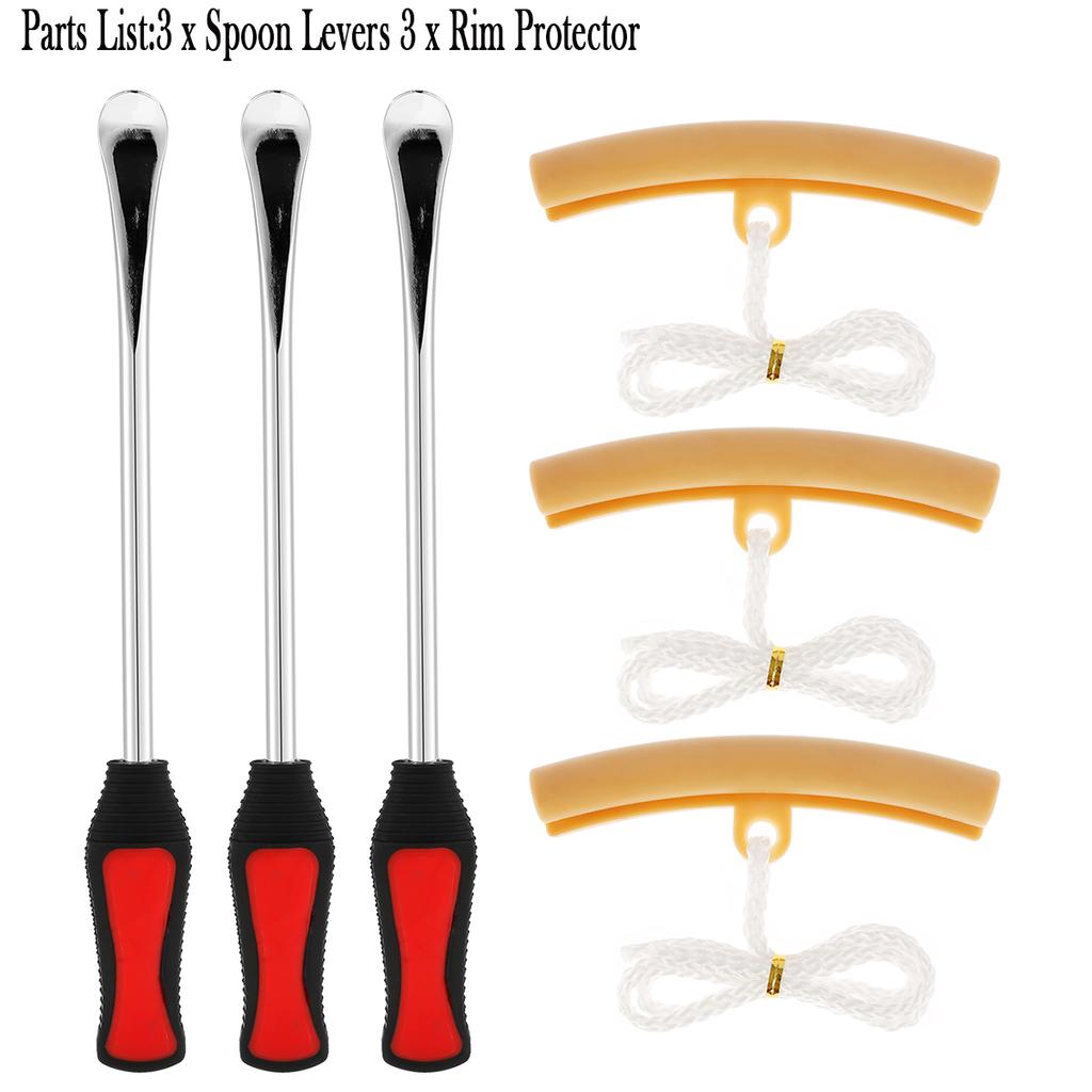 Chave de Pneu Antiderrapante Ferramenta de Reparo de Pneu 14,5 polegadas Chaves Alavanca com Cabo para Ferramenta de Manutenção de Pneu de Bicicleta de Motocicleta