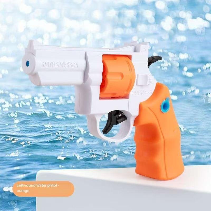 Non-Toxic Summer Revolver Water Gun Toy Mechanical Continuous Water Gun Toys Children Outdoor Beach Water Toys Kids Adult Gift