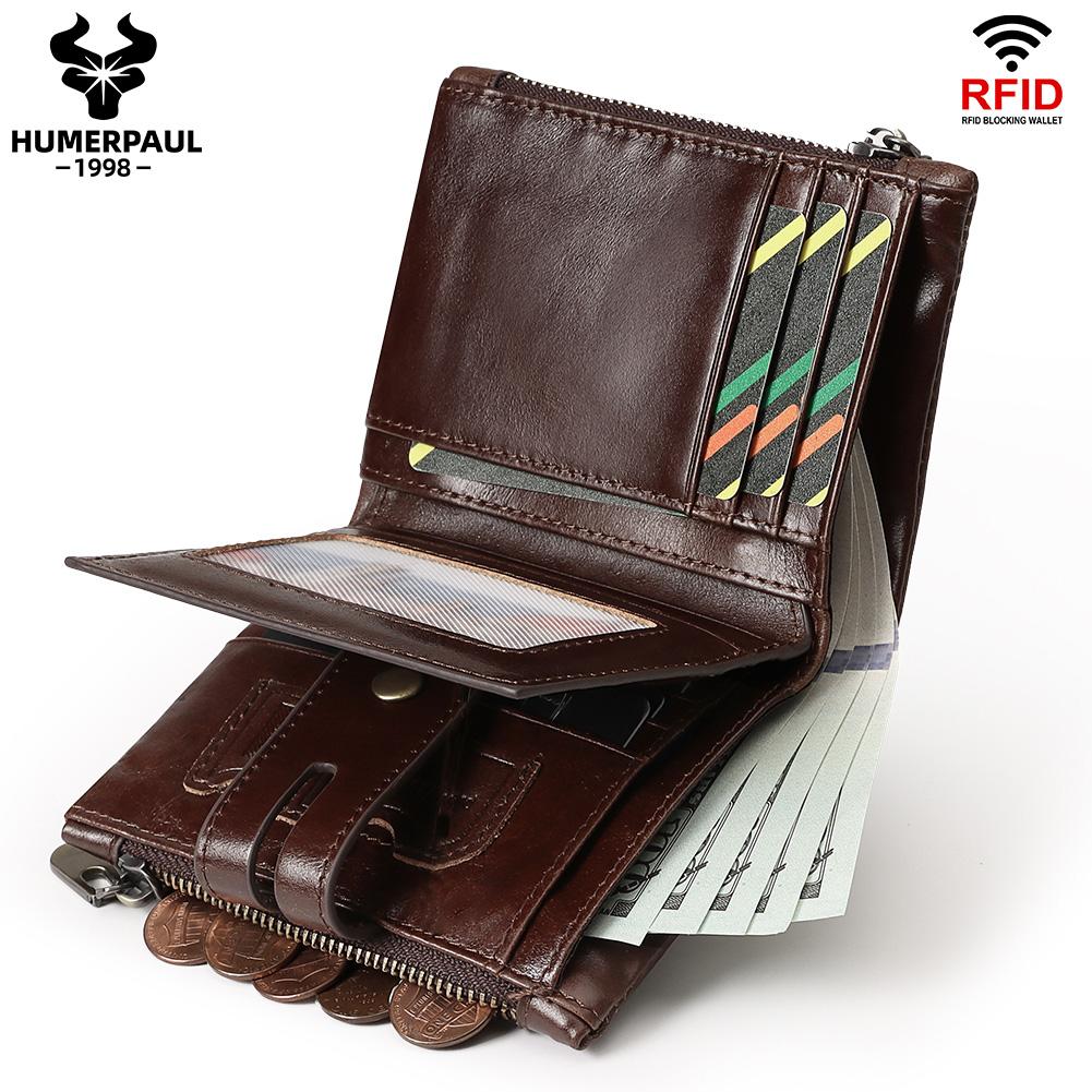 Humerpaul ארנק לנשים - נגד גניבה RFID שבב RFID מתקפל דו-צדדי קיבולת גדולה חריצי כרטיסים מרובים ארנק קצר