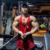 Muscleguys Banana Printed Mens Mesh Yback Training Wear Tank Tops Vneck Sports Causal Fashion Vest Singlets Gym Sleeveless Top Men