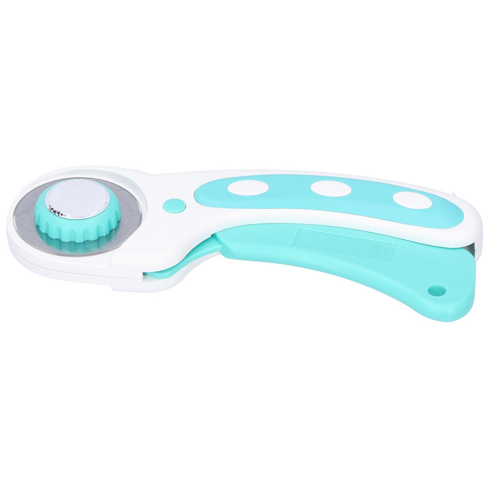 

Роликовый нож с ручкой-рычагом для пэчворка, квилтинга, шитья, DIY, нож для резки кожи, круглый 45 мм(синий ) синий