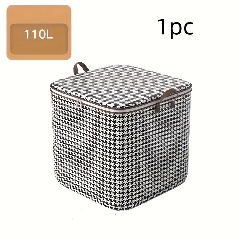 1Pc/Houndstooth Pattern Storage Box Fabric Clothing Organizer Box Household Storage Box Large Capacity