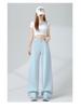 Blue High-Waisted Wide-Leg Jeans: Women's Slimming Loose Straight-Leg Pants, Spring 2026 New Style.