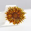 Retro Sunflower Oil Drop Enamel Sunflower Temperament High-end High-end Accessory Brooch