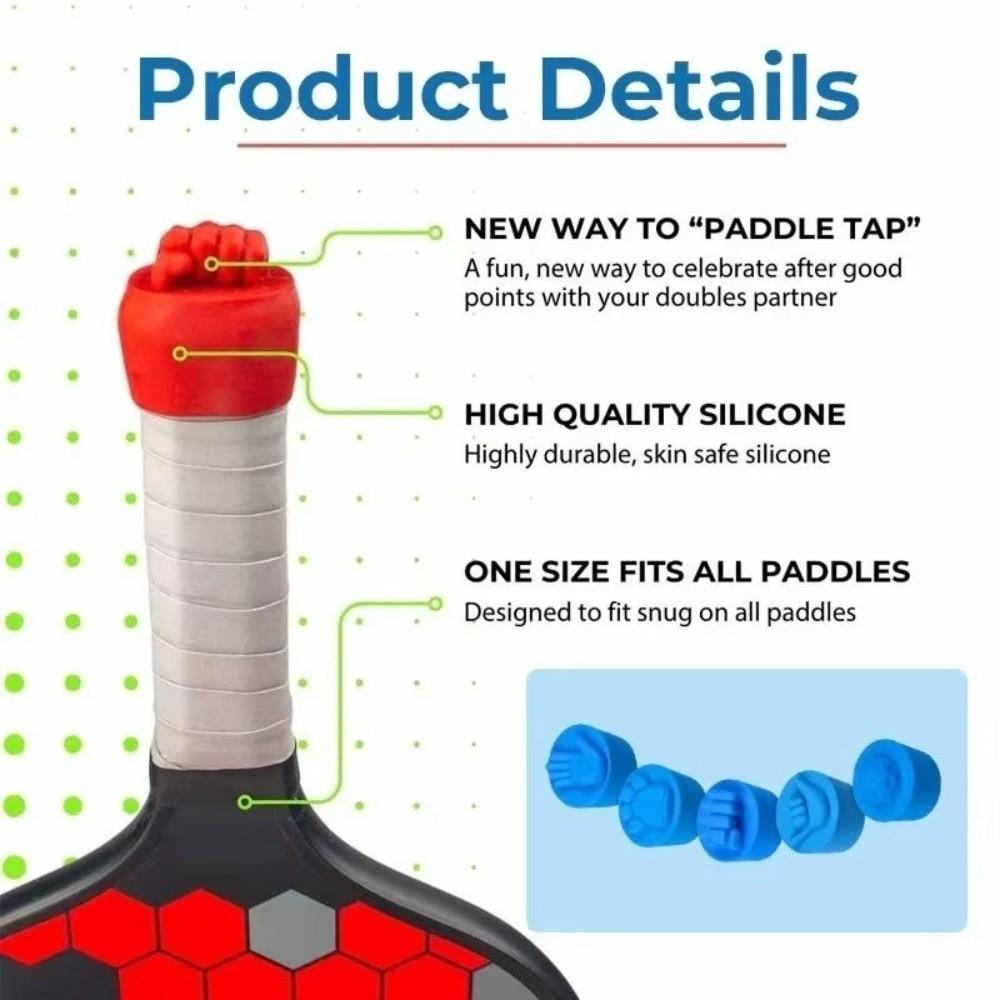 Fun Gesture Design Pickleball Paddle End Caps Reusable Paddle Tap Caps Paddle End Plugs