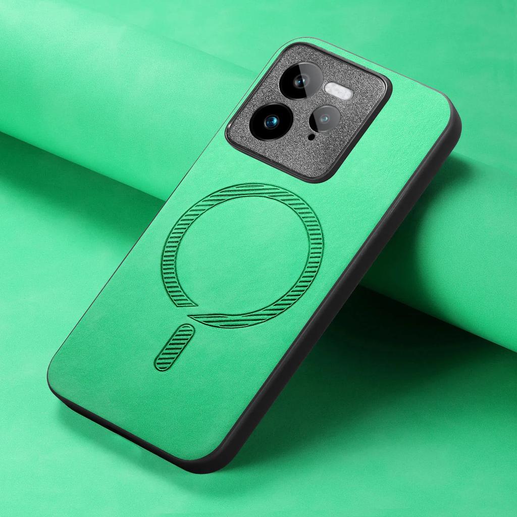 For Magsafe Leather Shockproof Case For Realme GT7 Pro Neo 7 Matte Wireless Charging Protection Cover For Realme 13 12 11 Pro Plus