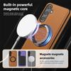 Business Rotating Stand Leather Magnetic Phone Case for Samsung Galaxy S26 S25 Edge S24 Ultra FE S22 S23 Plus Protector Cover