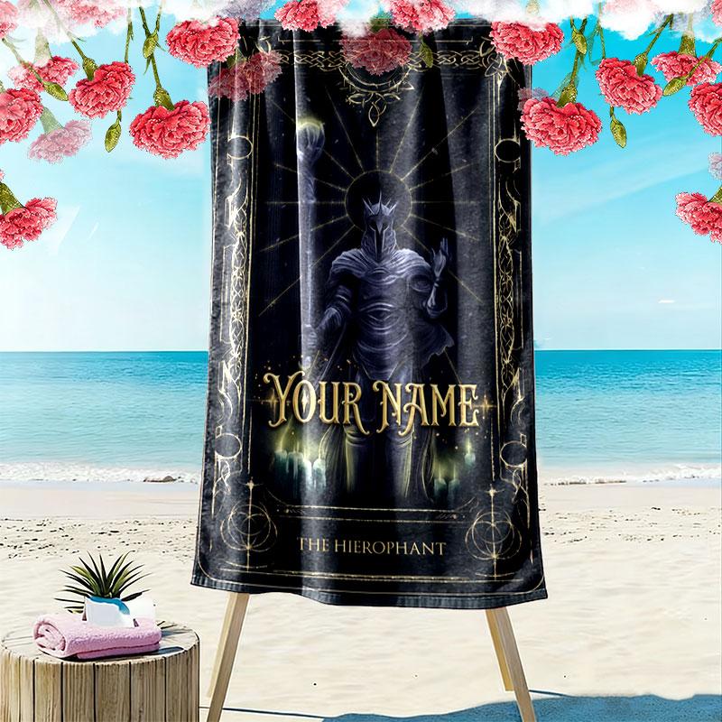 Custom Elden Print Beach Towel, Large Soft Quick Dry Towel for Beach Camping Swimming