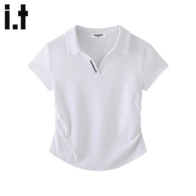 CHOCOOLATEit Women s V-Neck Slim Polo T-Shirt S