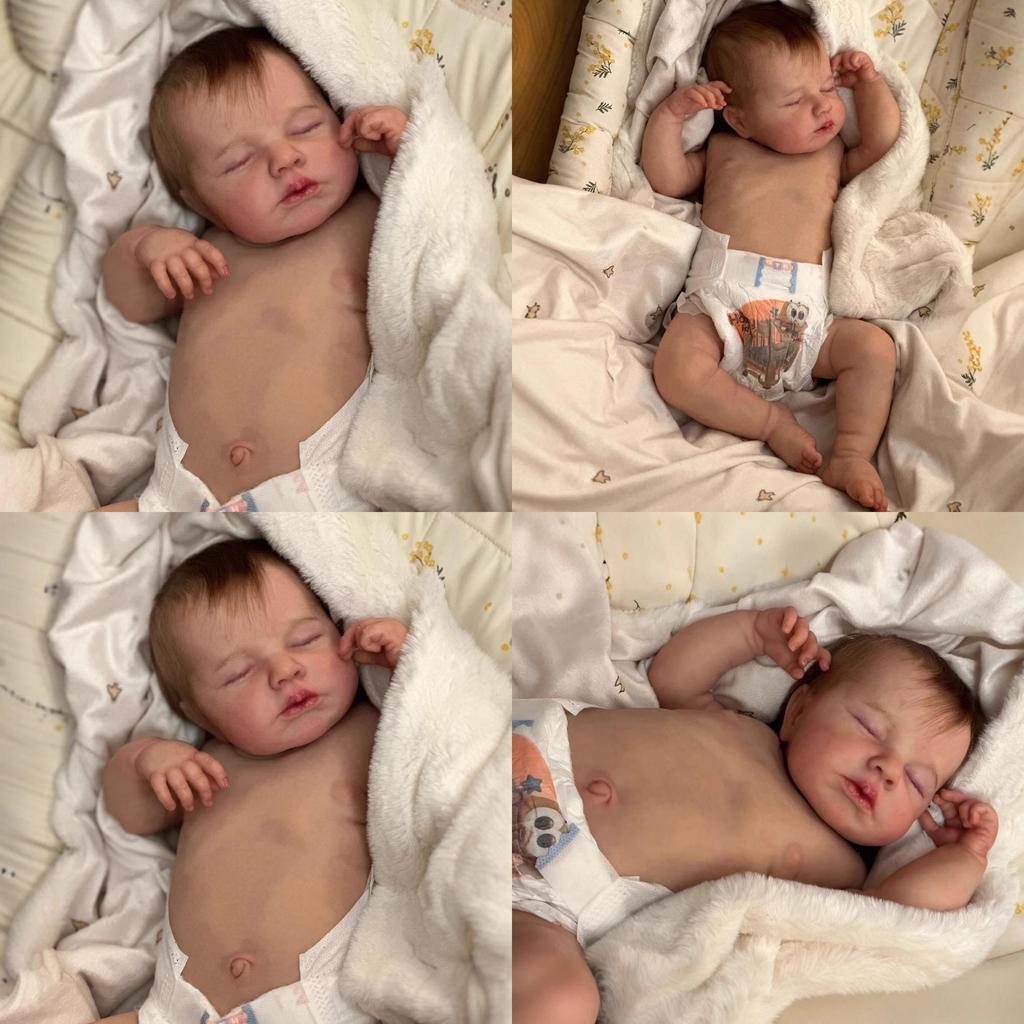 49cm Silicone Reborn Baby Doll With 3d Skin And Washable Body For Gift And Play