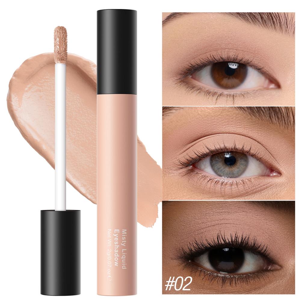 Liquid Eyeshadow Neutral Natural Smooth Creamy Eyeshadow Lightweight High-pigmented And Watertight Long Lasting Liquid Eye Shadow(2ML)