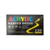 Straight Liquid Acrylic Marker Pen 12/24/36/48/60/80/120 Color Soft Head Student Art DIY Hand-painted Drawing Doodle Pen 10ml