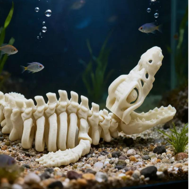 1 sztuka Realistyczna replika szkieletu Mosazaura Dekoracja do akwarium Model szkieletu dinozaura Do dekoracji akwarium