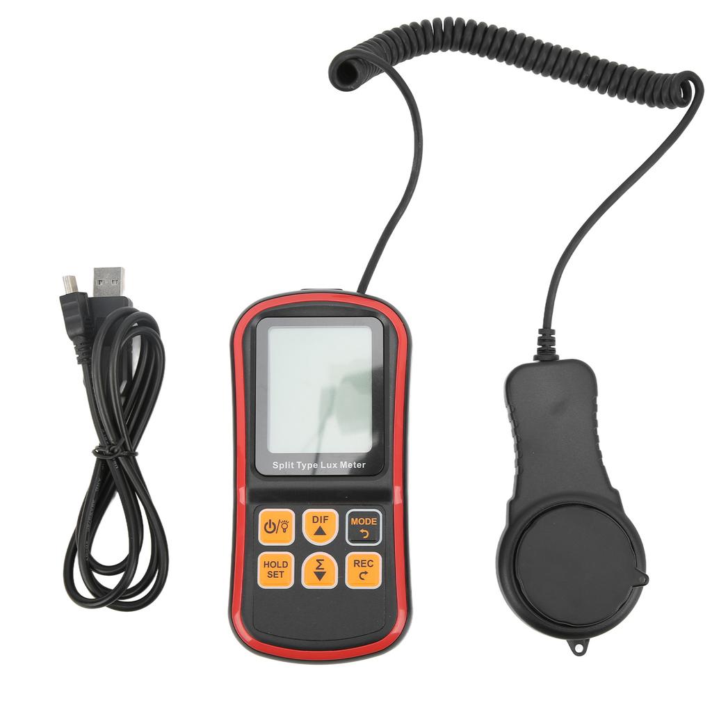 1030 Light Meter Split Digital Illuminance Meter with Temperature Measurement Range Up to 200,000LX for Light