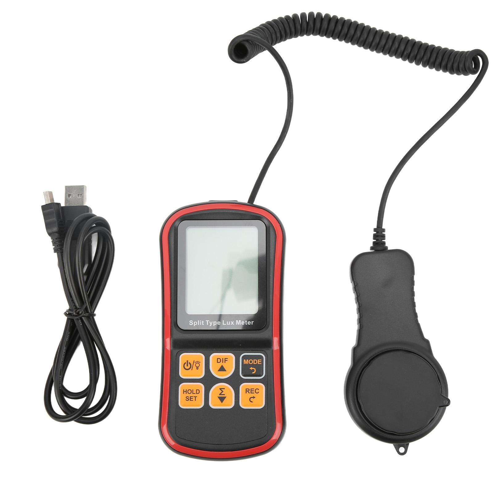 

1030 Light Meter Split Digital Illuminance Meter with Temperature Measurement Range Up to 200,000LX for Light
