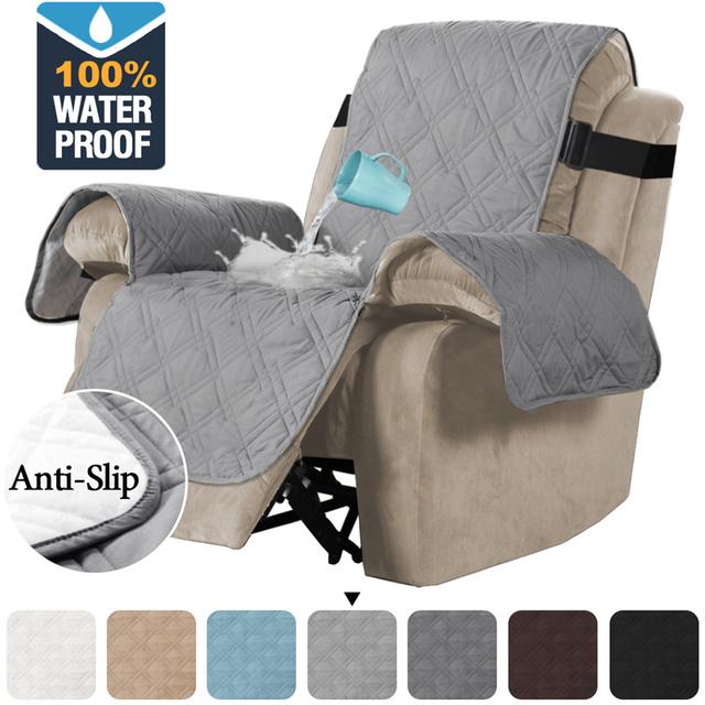 1 2 3 Seater Recliner Sofa Cover Waterproof Pet Dog Kid Sofa Mat Sofa Covers Relax Lounger Slipcovers Couch Towel Armchair Cover
