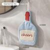 Double-Layer Cartoon Bottle Hand Towel, Thickened Quick Drying, Hanging Design, Kitchen Towel, Cleaning Rag, Bathroom, Home Use