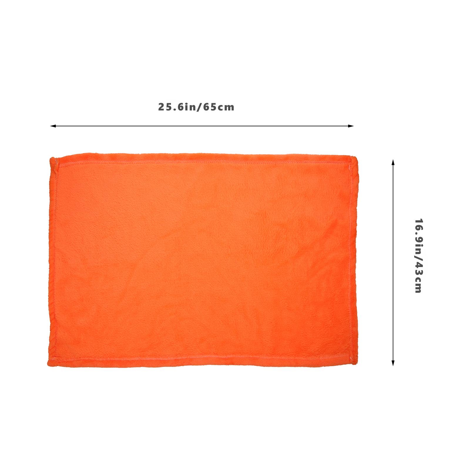 Solid Color Pet Blanket Orange Premium Fleece Flannel Pet Bedding For Small Animals Cozy Warm Lightweight Blanket
