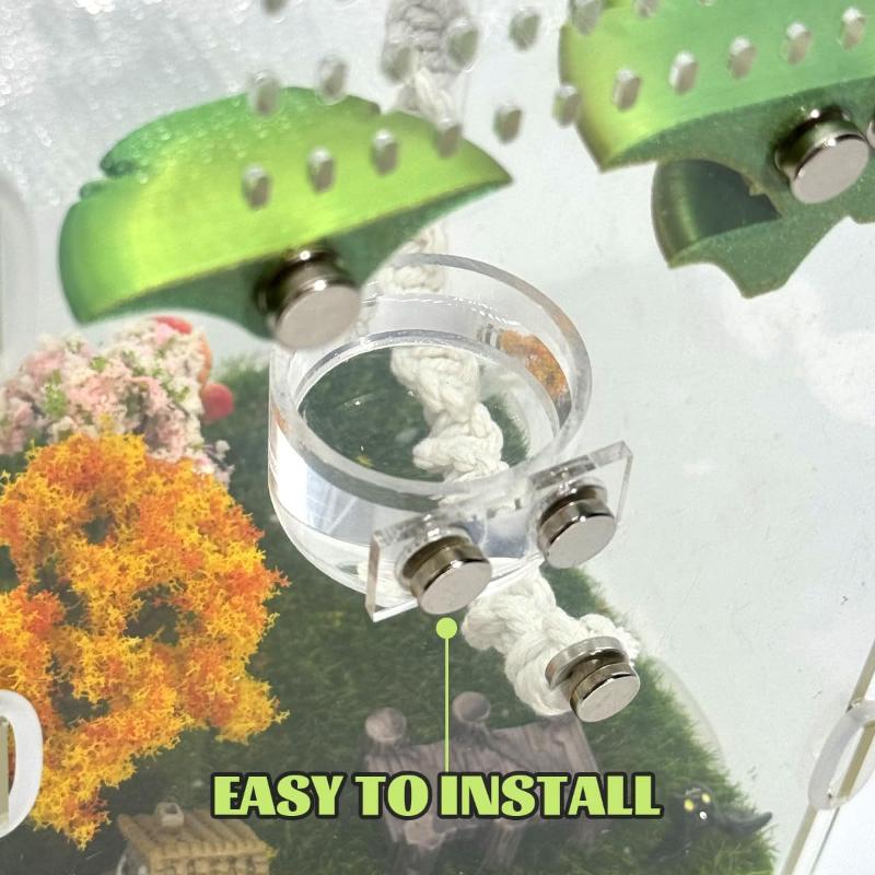 Gottesanbeterin Futter Napf Set Leicht zu Reinigen Reptilien Insekten Schale mit Clip Futterspender für Terrarium Lebensraum