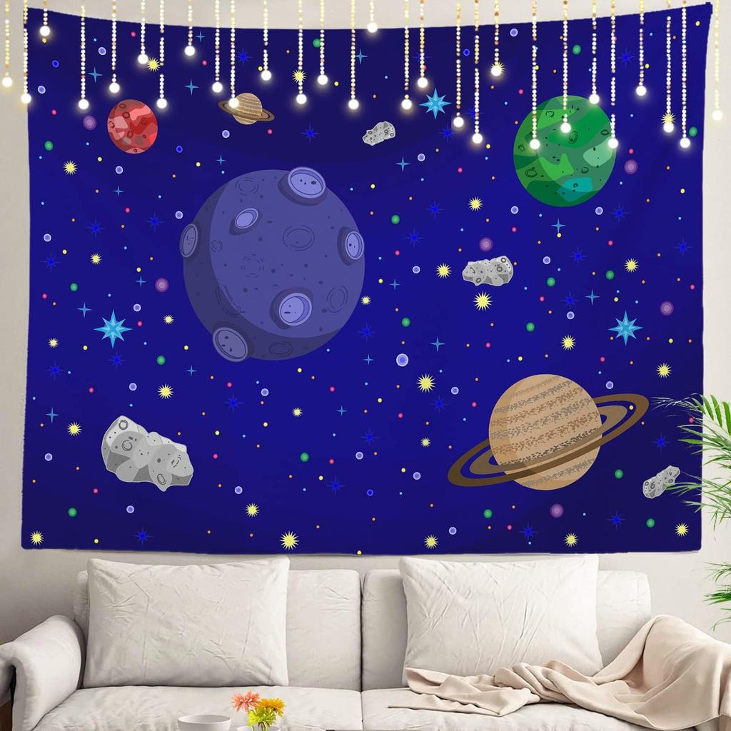 Space Tapestry,Space Pattern Science Stars in Galaxy Wall Hanging Large Tapestry Psychedelic Tapestry Decorations Bedroom Living
