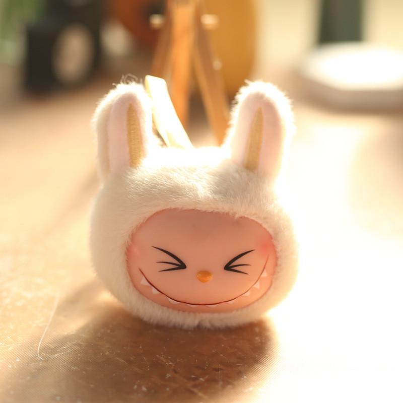 Cute Rabbit Plush Keychain Pp Cotton Stuffed Short Plush For Kids Gift