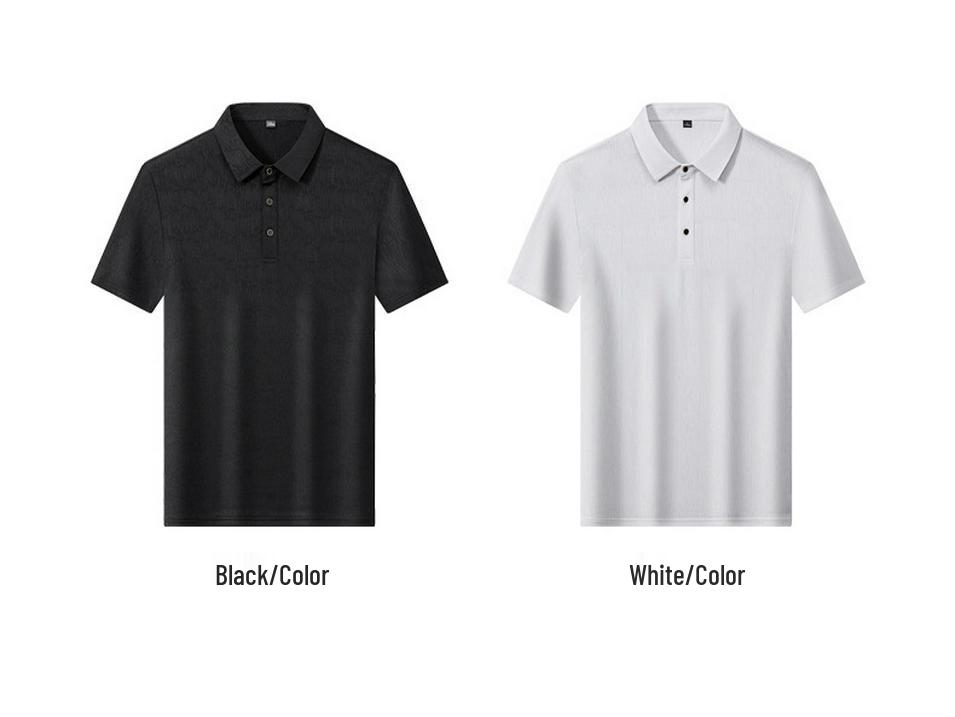 Großherren Übergröße Sommer Poloshirt - Locker Kurzarm Kragen Arbeitshemd