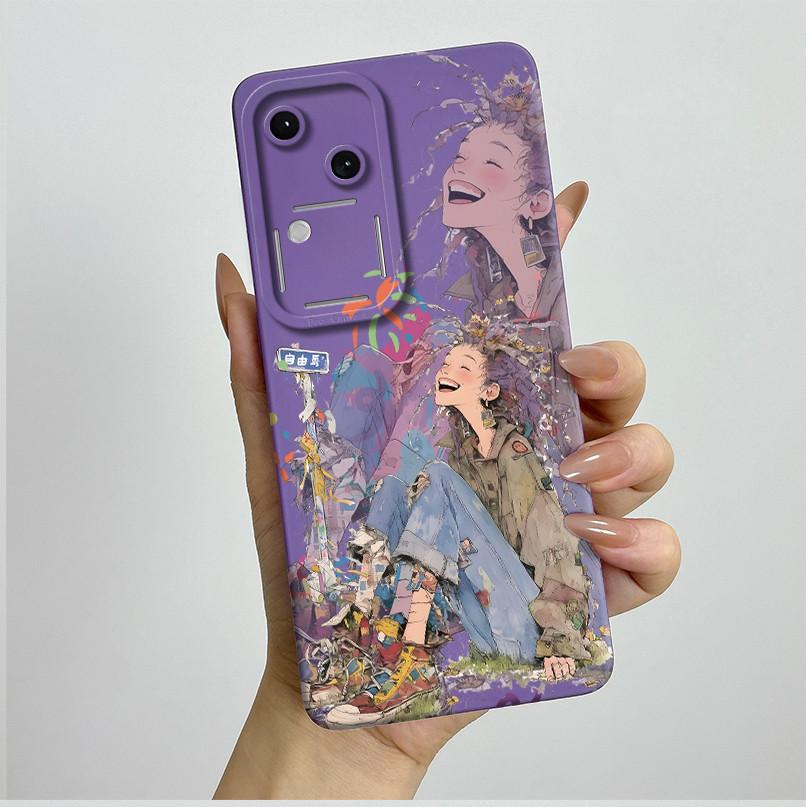 For Vivo V30 V2318 Casing Liquid Soft Silicone Aesthetic Luxury Cover Full Protective Shell For Vivo V 30 V30 Pro 5G Phone Case