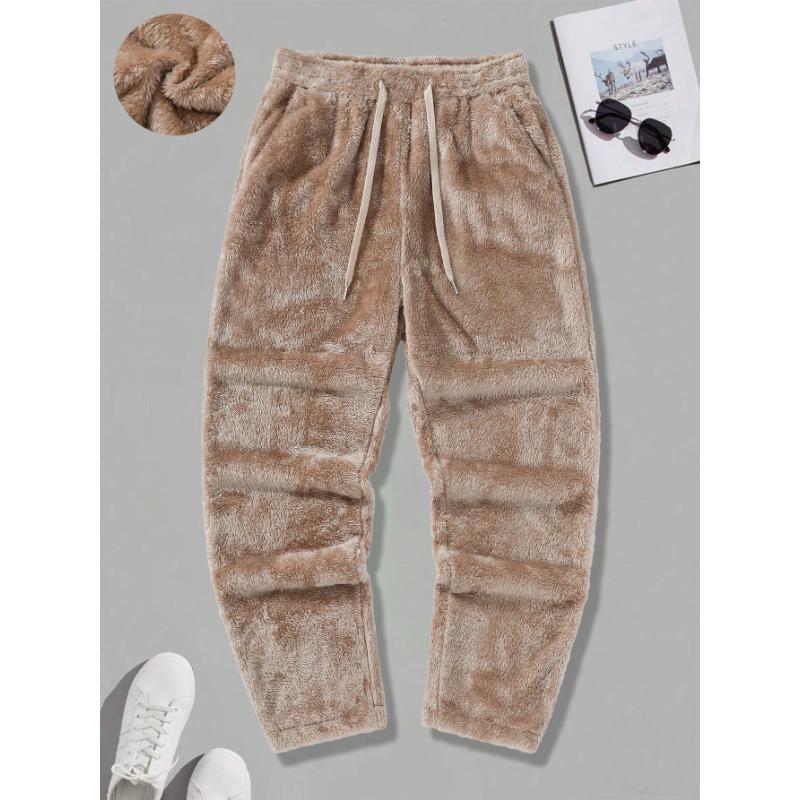 

Однотонные эластичные брюки с высокой талией и прямыми штанинами в стиле кэжуал для мужского гардероба, свободные спортивные брюки S хаки