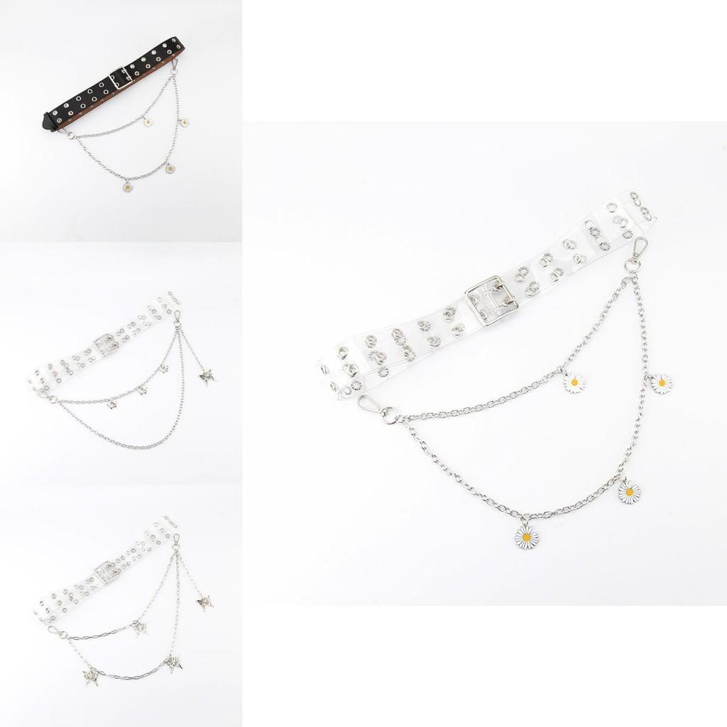 Breasted Fashion Double Design Women Waist Belt And Butterfly Metal Chain Decor
